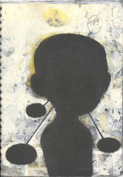 Quaderno con figura nera
